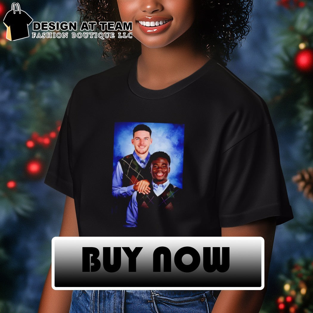 Declan Rice and Bukayo Saka Arsenal FC Step Brothers vintage shirt