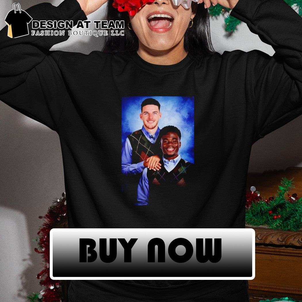 Declan Rice and Bukayo Saka Arsenal FC Step Brothers vintage shirt
