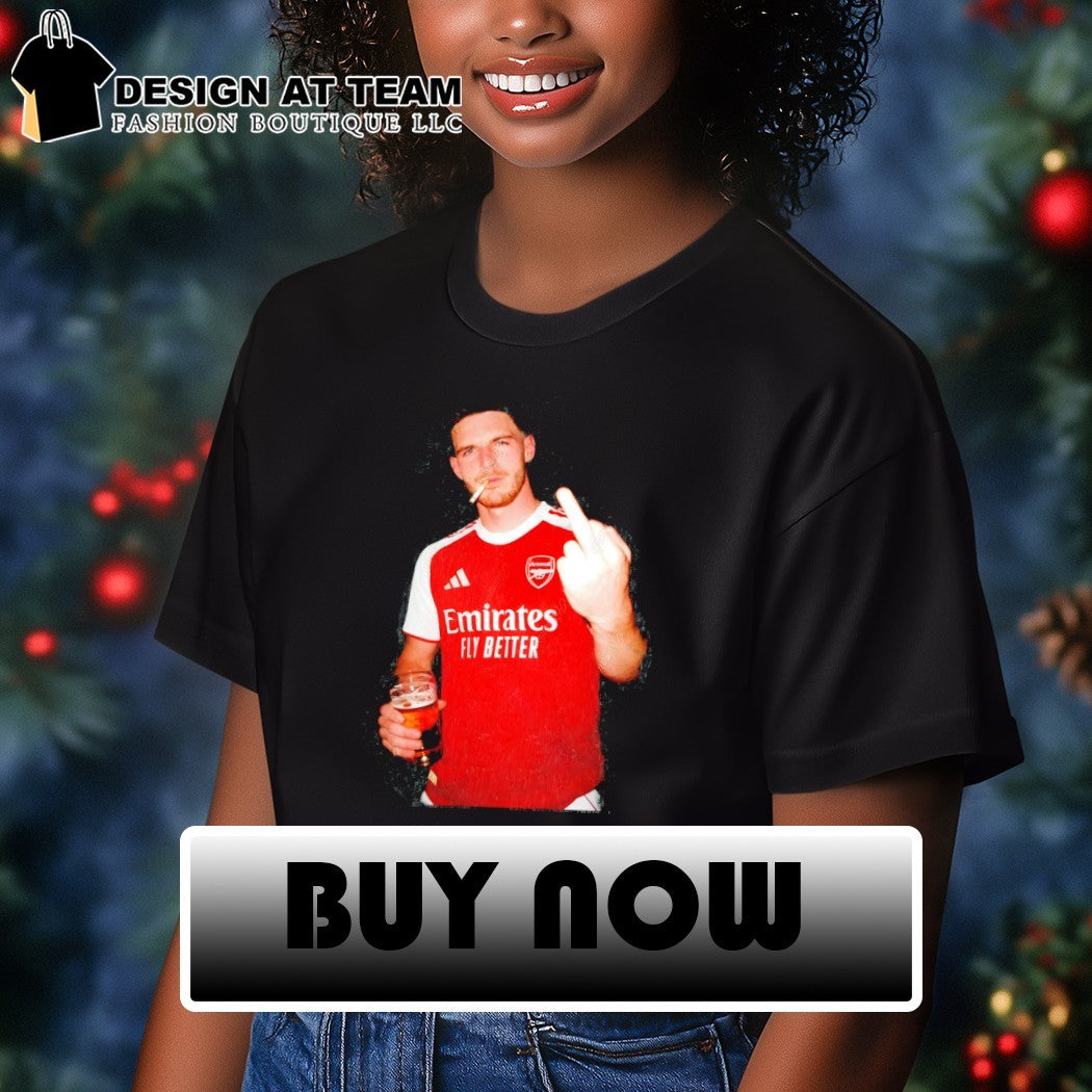 Declan Rice middle finger smoking Arsenal FC 2026 shirt
