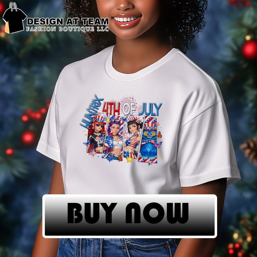 Demon Hunters Kpop Huntrix 4th of July Independence Day shirt