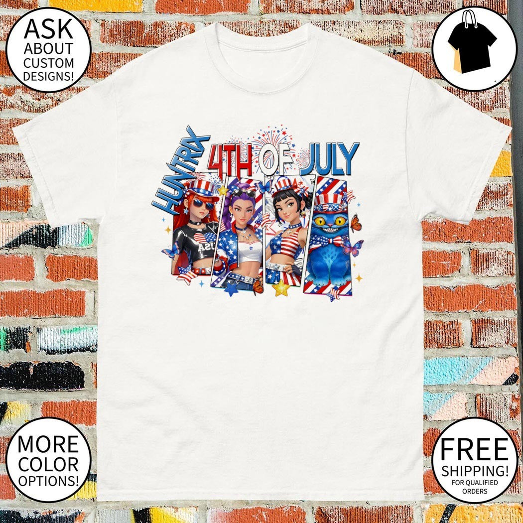 Demon Hunters Kpop Huntrix 4th of July Independence Day shirt