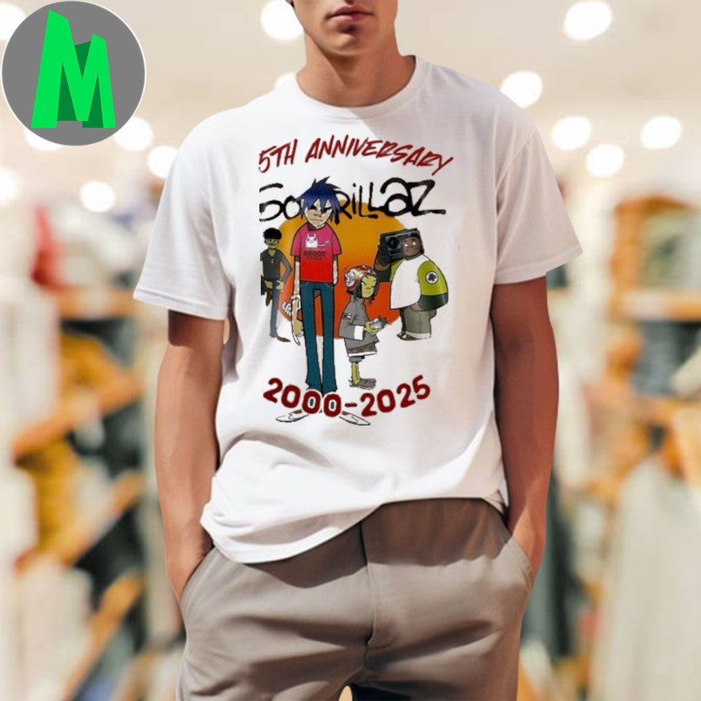 Design 25th Anniversary Gorillaz House Of King Shirt