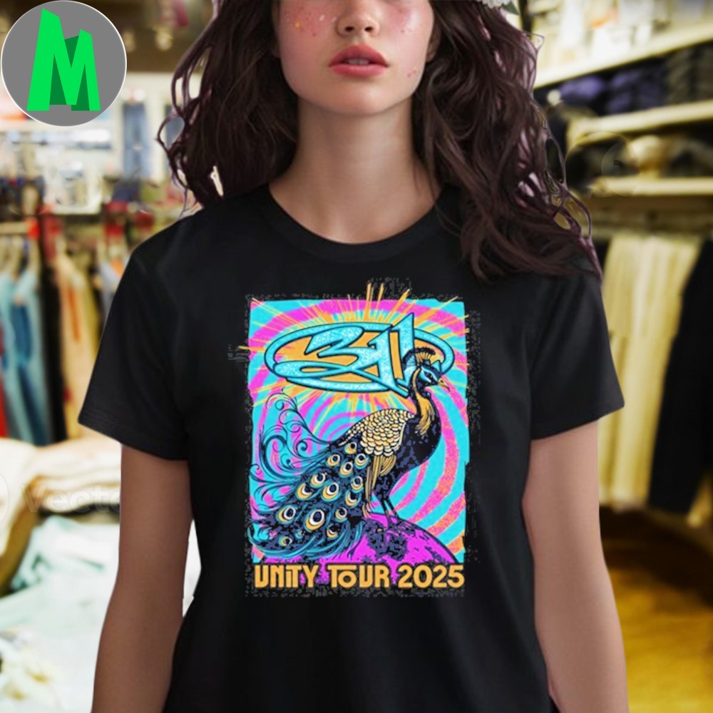 Design 311 Band Unity Tour 2025 Peacock Graphic T-Shirt