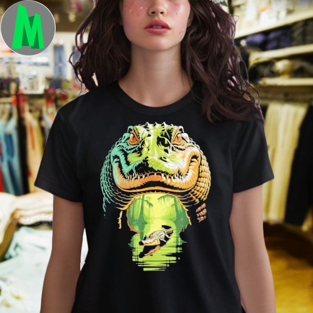 Design Alligator Head Swamp Reflection Shirt