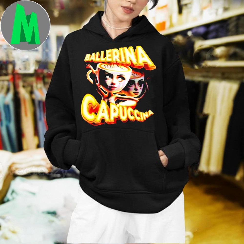 Design Ballerina Cappuccina Brainrot Character Meme Shirt