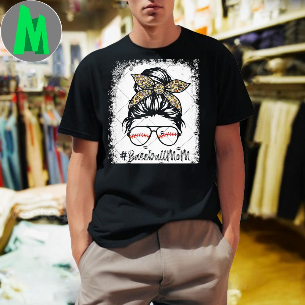 Design Baseball Mom Leopard Mothers Day Shirt