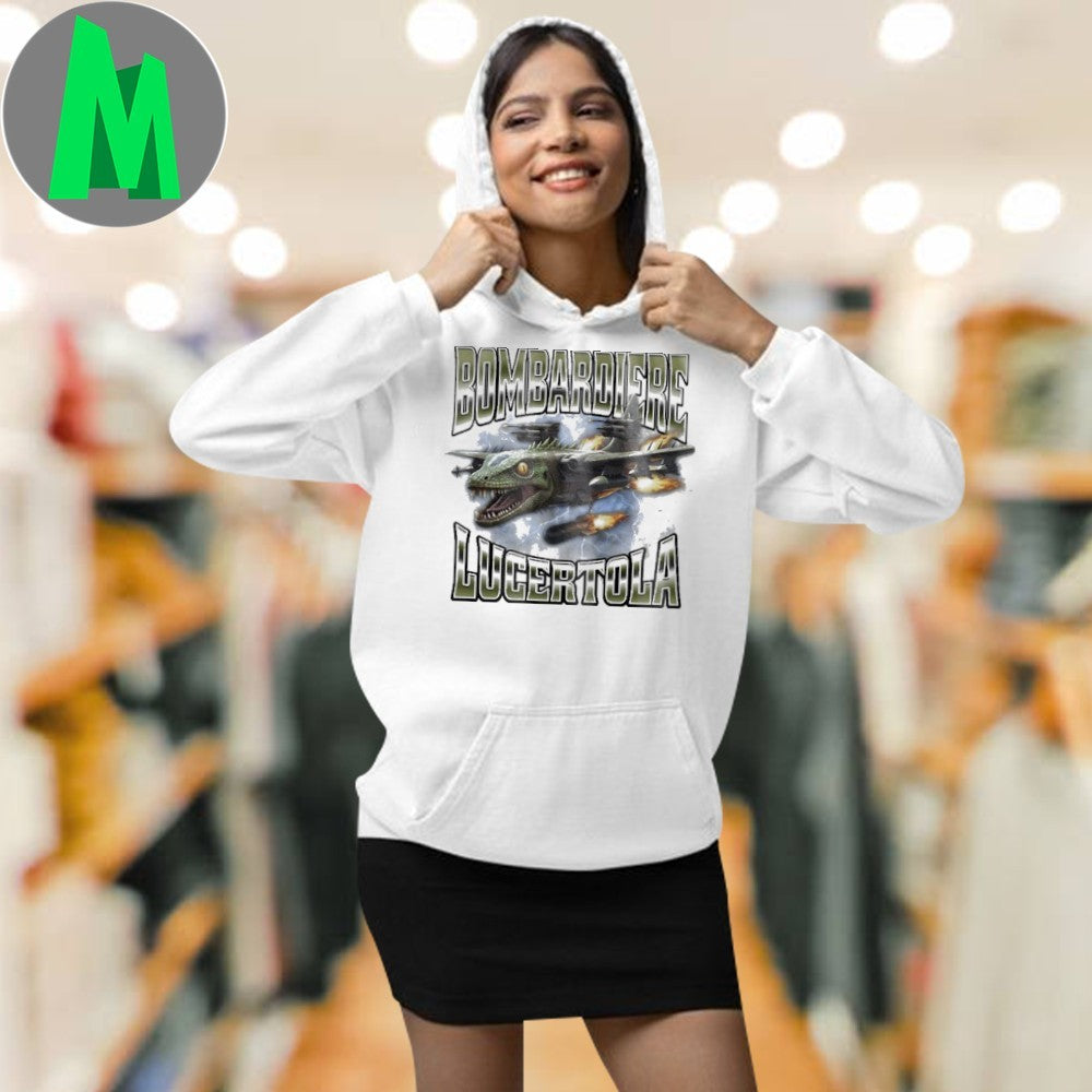 Design Bombardiere Lucertola Brainrot Funny Meme Viral Internet Culture Graphic T-Shirt