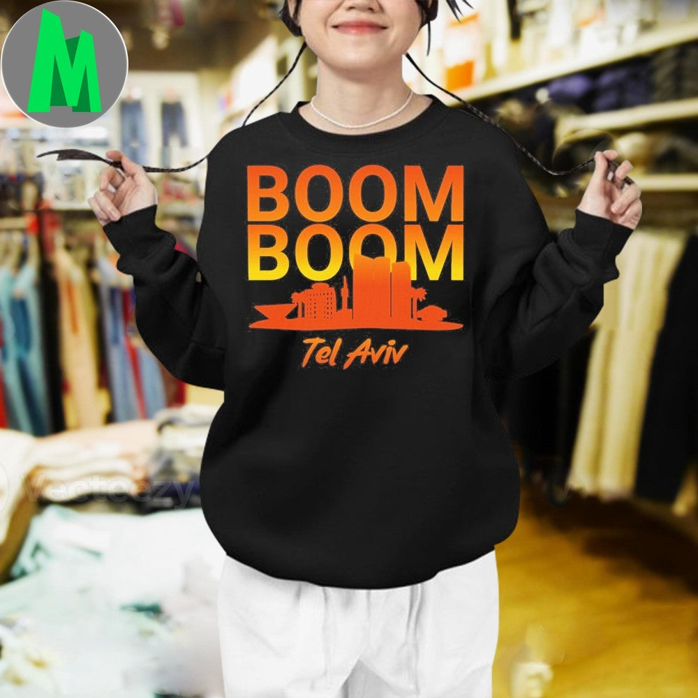 Design Boom Boom Tel Aviv City Skyline Graphic T-Shirt