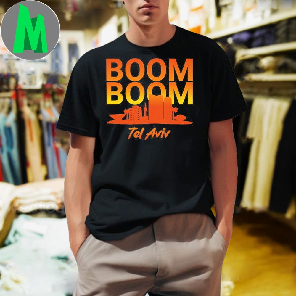 Design Boom Boom Tel Aviv City Skyline Graphic T-Shirt