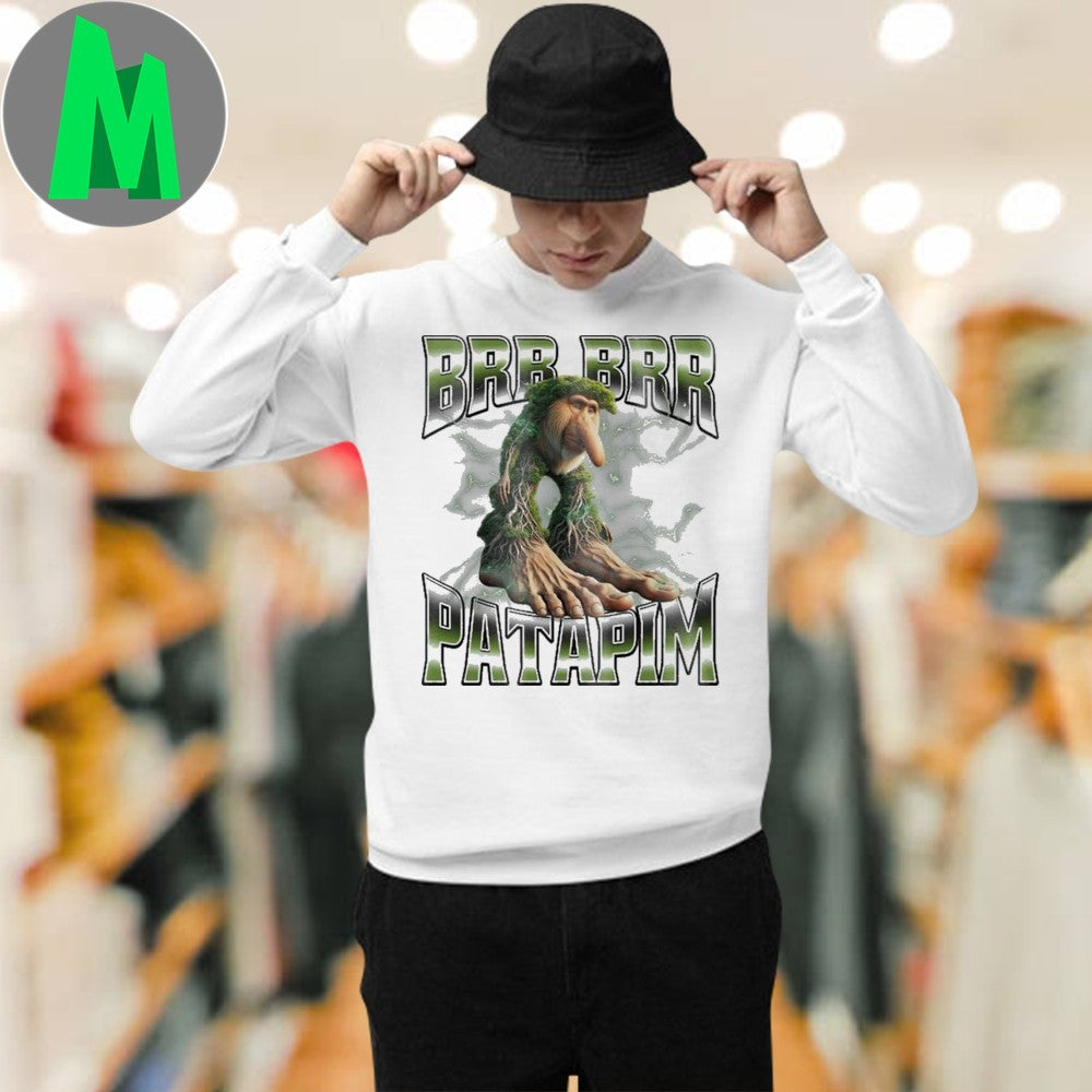 Design Brr Brr Patapim Brainrot Meme Funny Viral Internet Culture Graphic T-Shirt