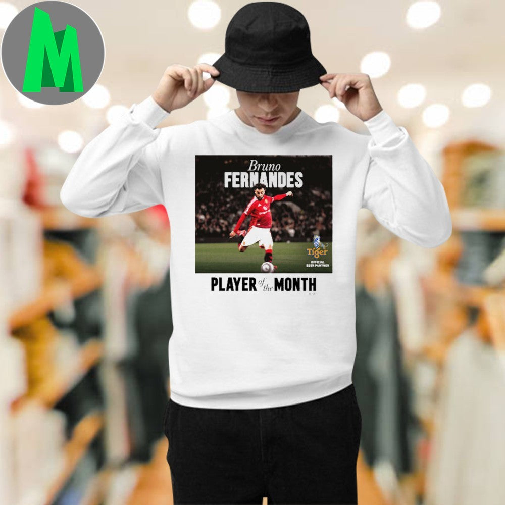 Design Bruno Fernandes Manchester United Wins Player Of The Month For May 2025 Shirt