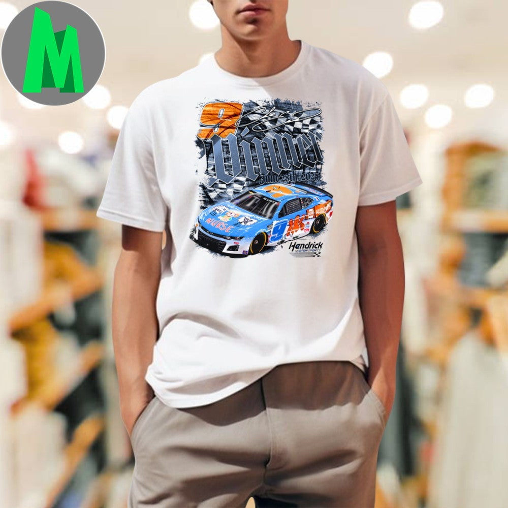 Design Chase Elliott #9 2025 Atlanta NASCAR Winner Signature T-Shirt