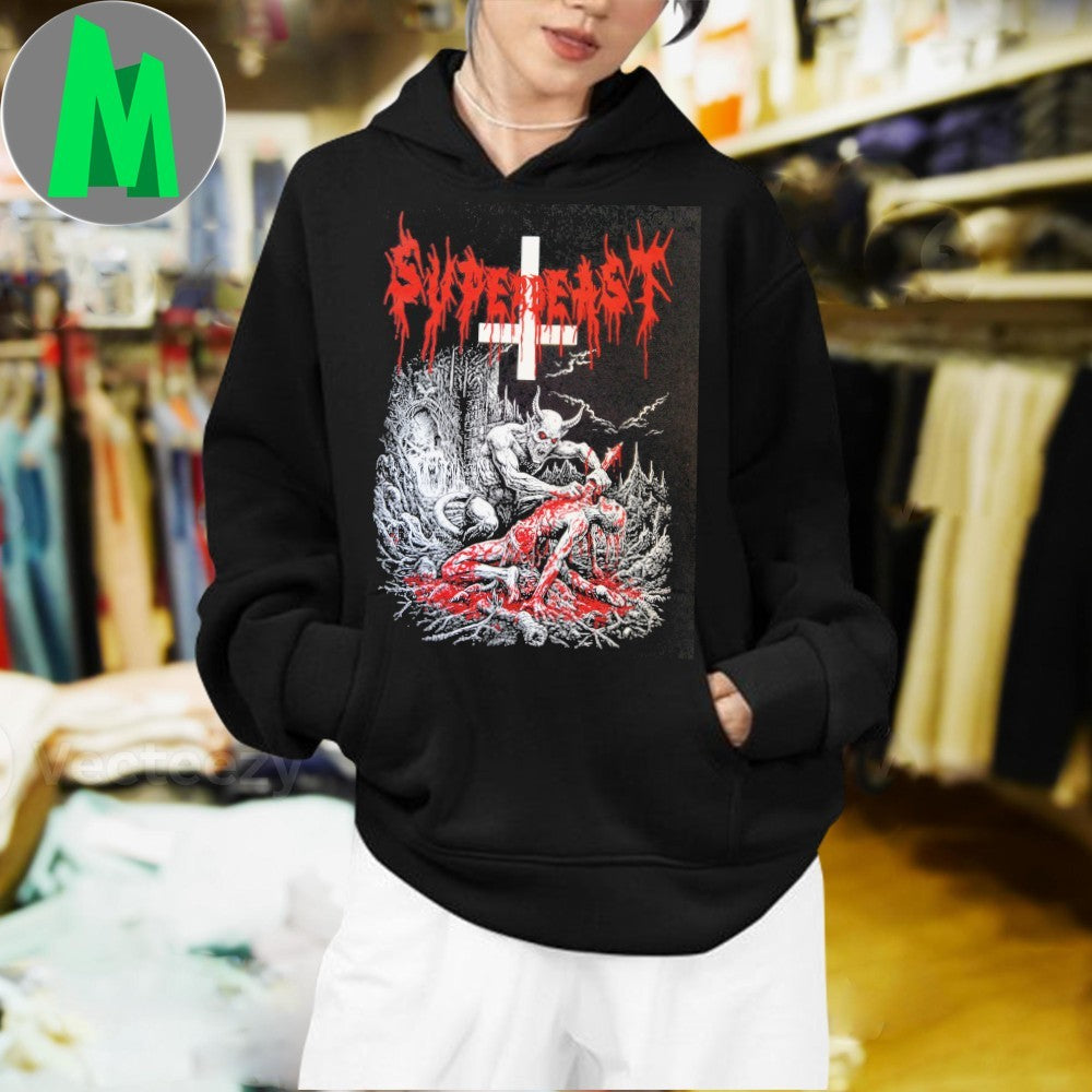 Design Demonic Bloody Ritual Horror Graphic T-Shirt