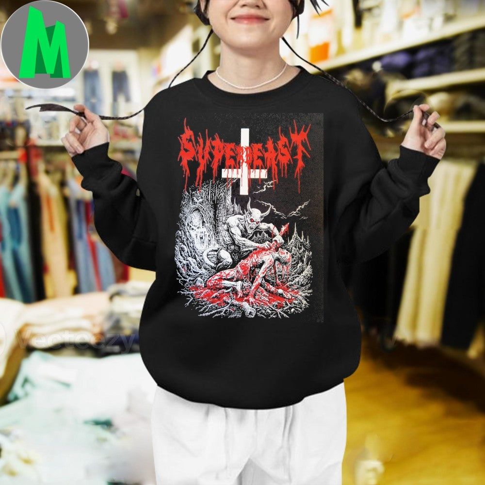 Design Demonic Bloody Ritual Horror Graphic T-Shirt
