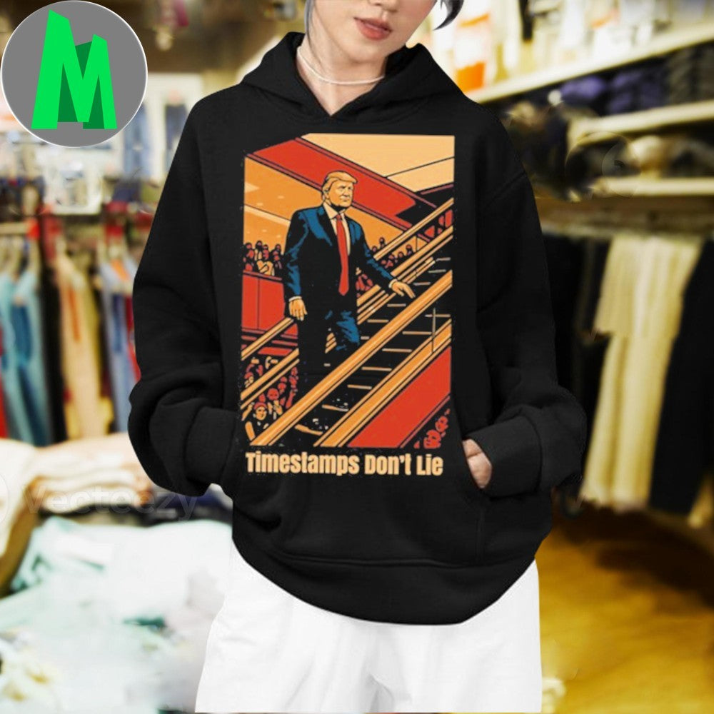 Design Donald Trump Escalator Timestamps Don’t Lie Shirt