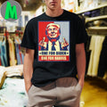Design Donald Trump One For Biden One For Harris Middle Finger Political Graphic T-Shirt