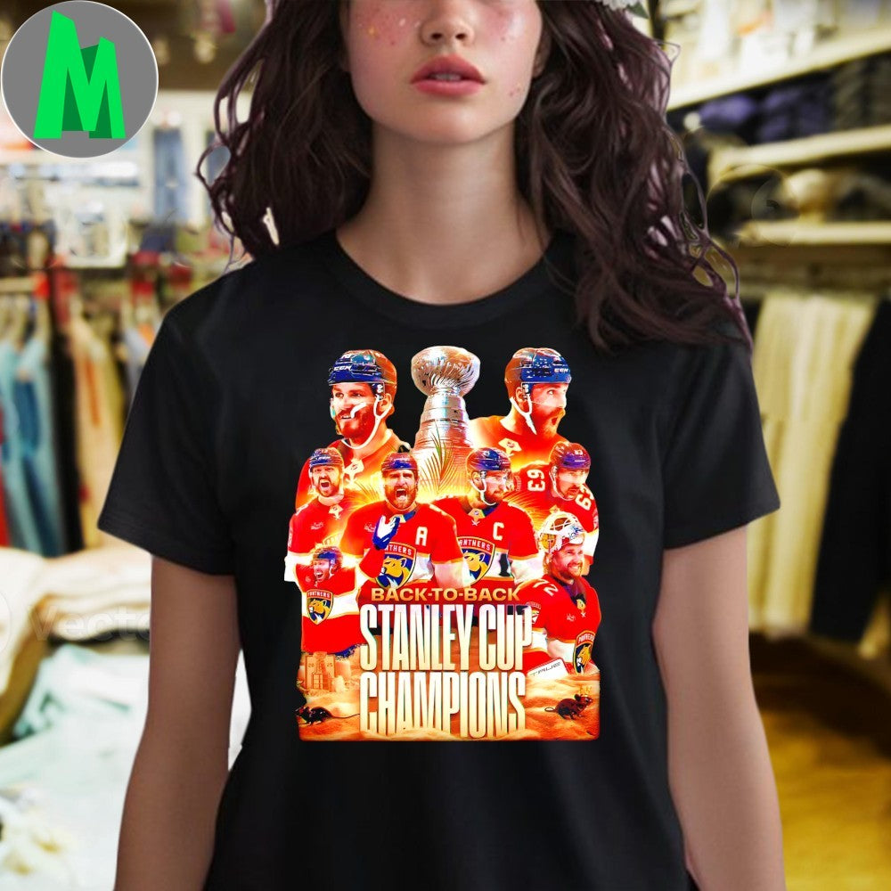 Design Florida Panthers Back To Back Stanley Cup Champions 2025 Shirt
