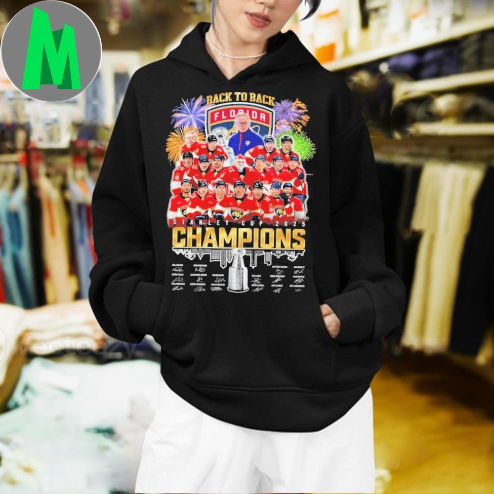 Design Florida Panthers Back To Back Stanley Cup Champions Shirt