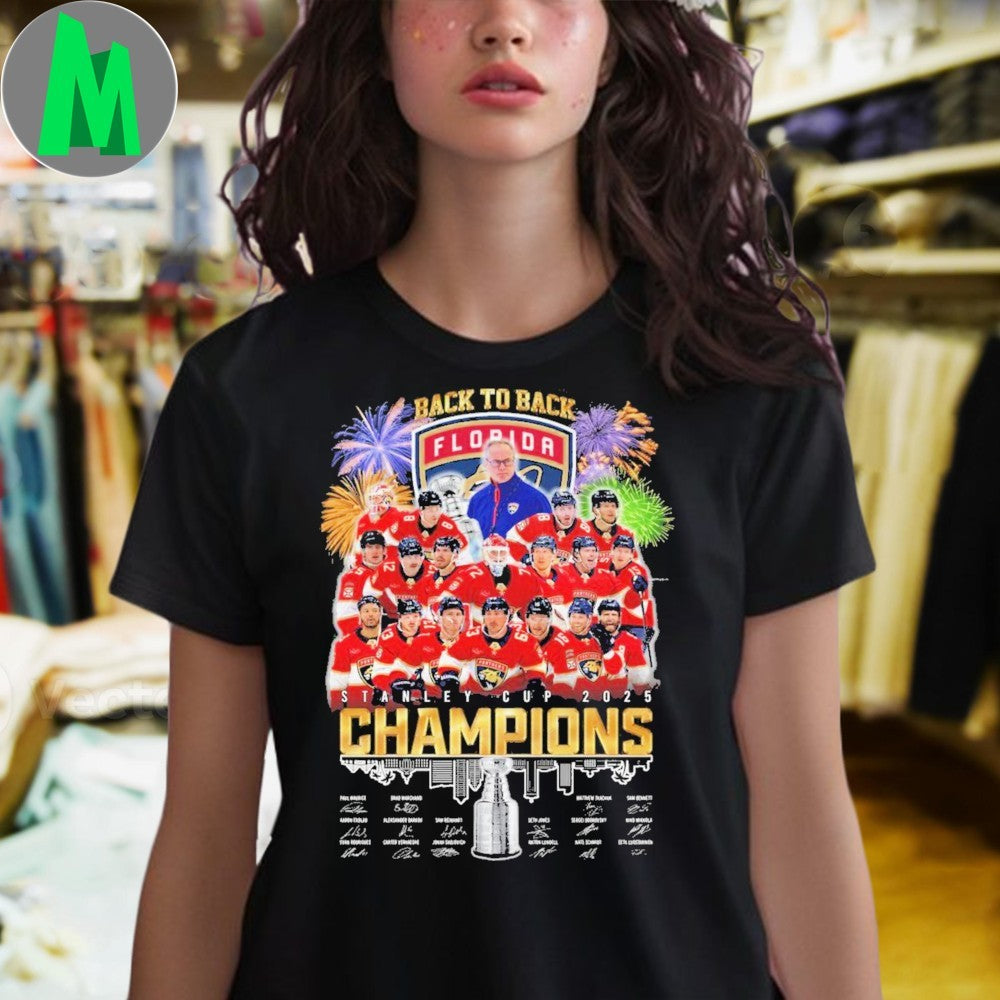 Design Florida Panthers Back To Back Stanley Cup Champions Shirt