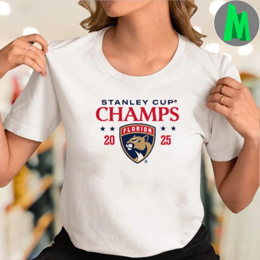 Design Florida Panthers Fanatics White 2025 NHL Stanley Cup Champions Jersey Roster Shirt