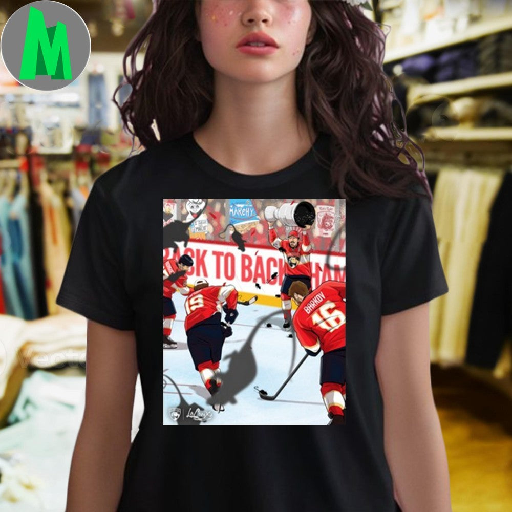 Design Florida Panthers Hockey Back To Back Champions Graphic T-Shirt