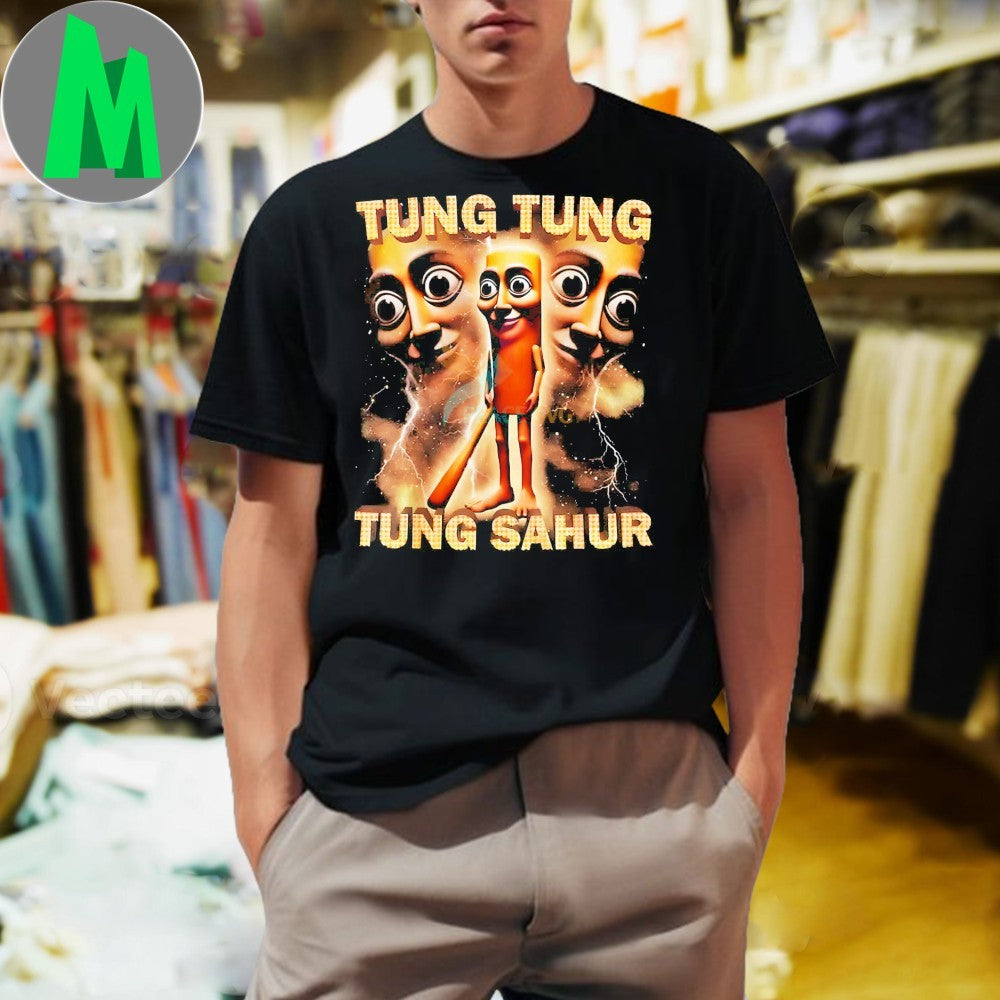 Design Funny Tung Tung Tung Sahur Brainrot Character Meme Shirt