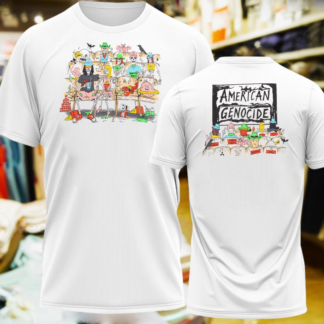 Design Gallery Dept Skeleton Beach Theater Graphic T-Shirt