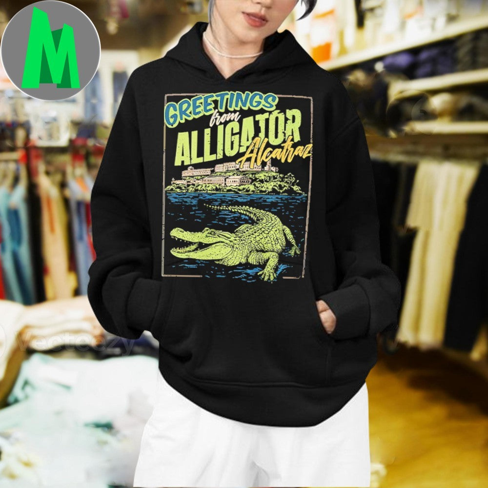 Design Greetings From Alligator Alcatraz Retro Travel Graphic T-Shirt