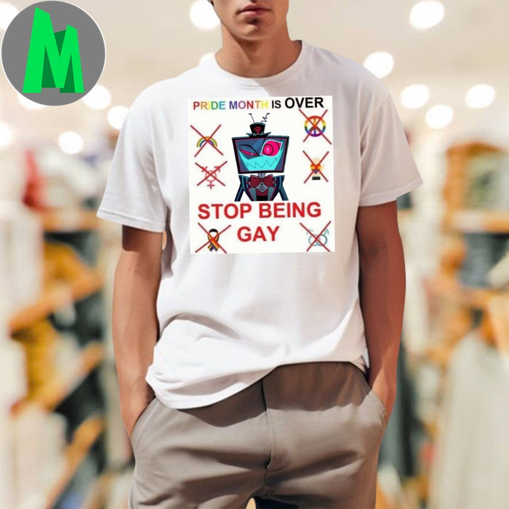 Design Hazbin Hotel Vox Pride Month Is Over Controversial T-Shirt