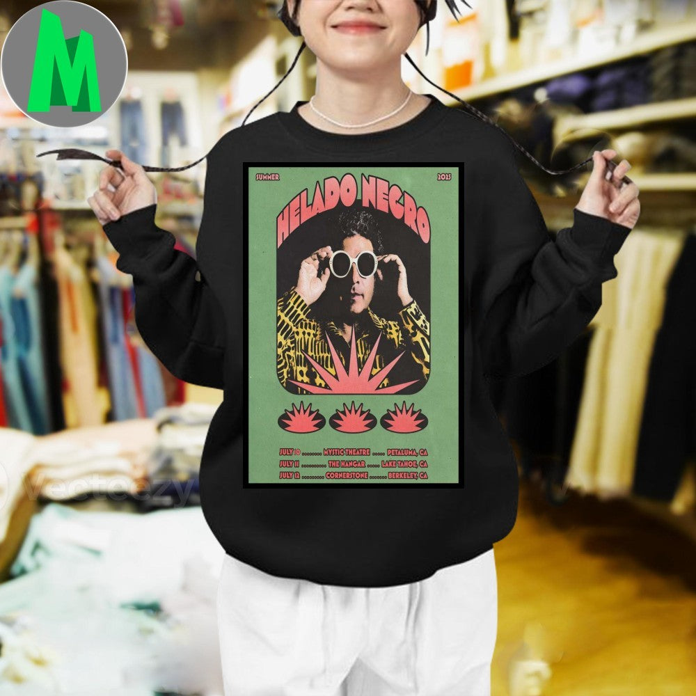Design Helado Negro Summer 2025 Show Music Poster Indie Electronic Fan Apparel T-Shirt