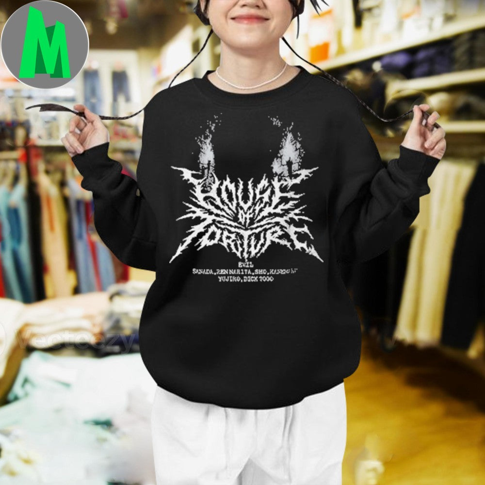Design House of Torture Dark Gothic Metal Horror Graphic T-Shirt