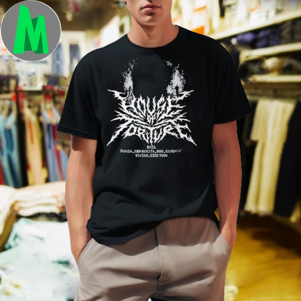Design House of Torture Dark Gothic Metal Horror Graphic T-Shirt