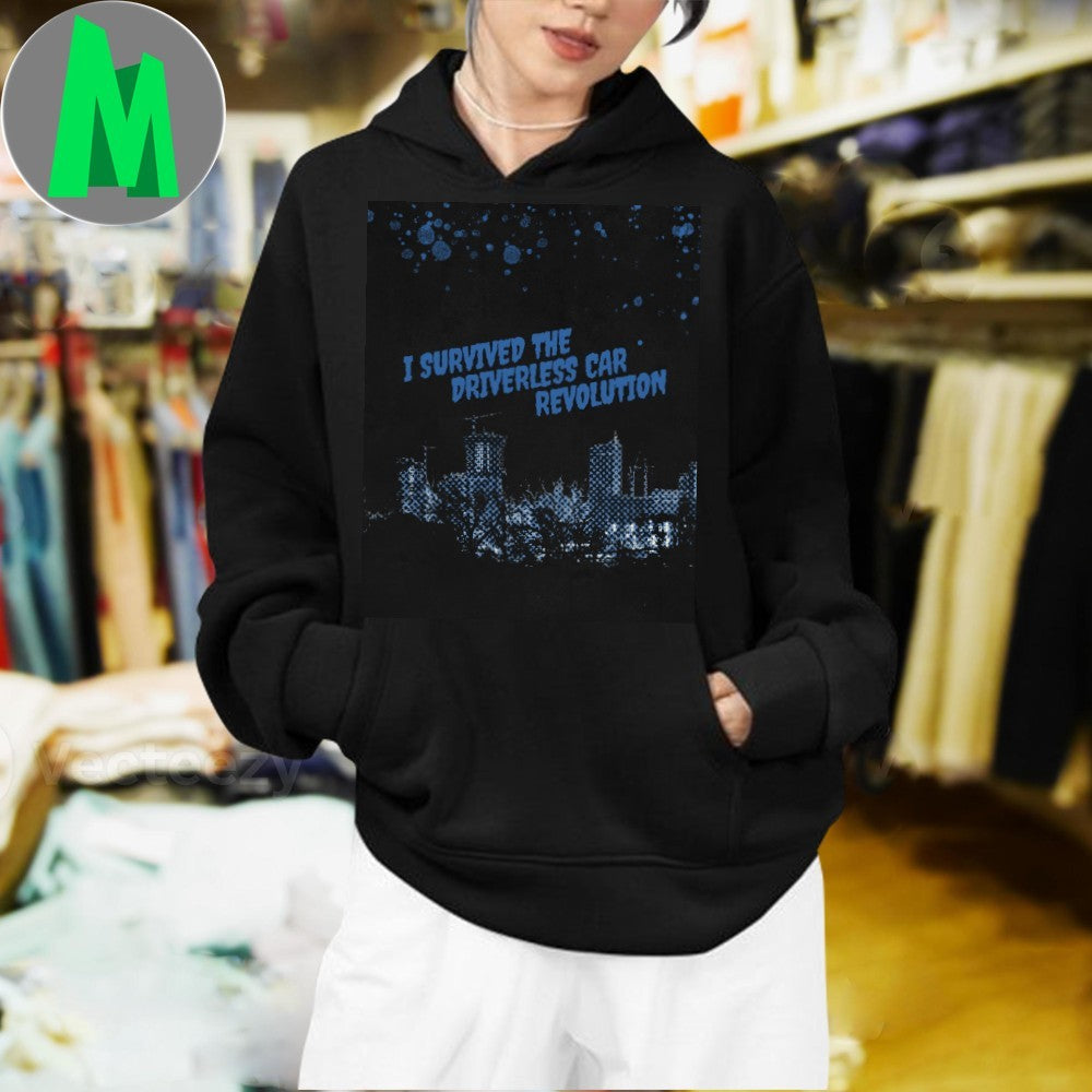 Design I Survived The Driverless Car Revolution Cityscape T-Shirt
