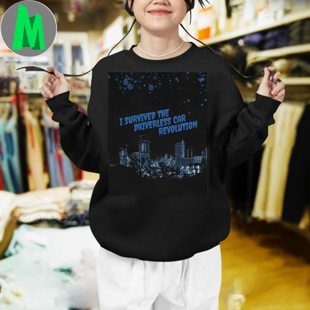 Design I Survived The Driverless Car Revolution Cityscape T-Shirt