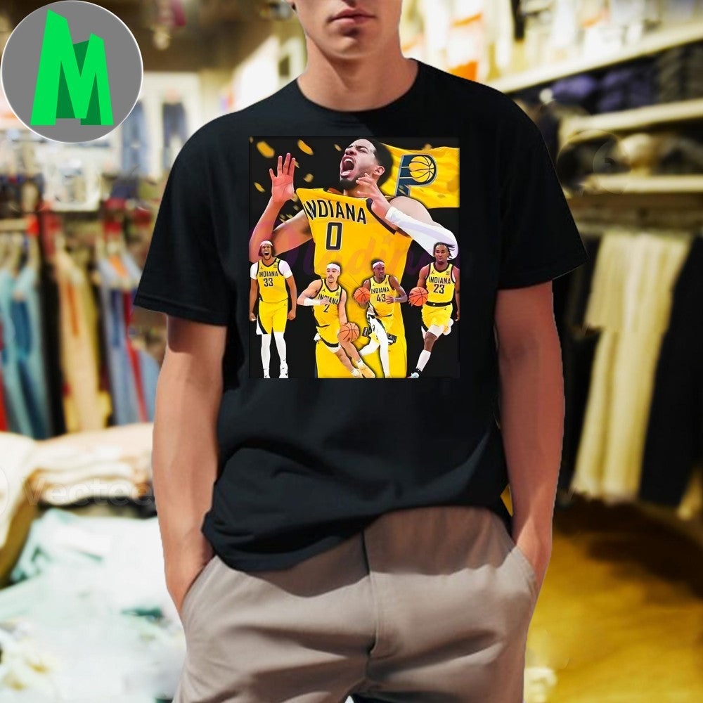 Design Indiana Pacers 2025 Finals Run Haliburton Team Tribute Shirt