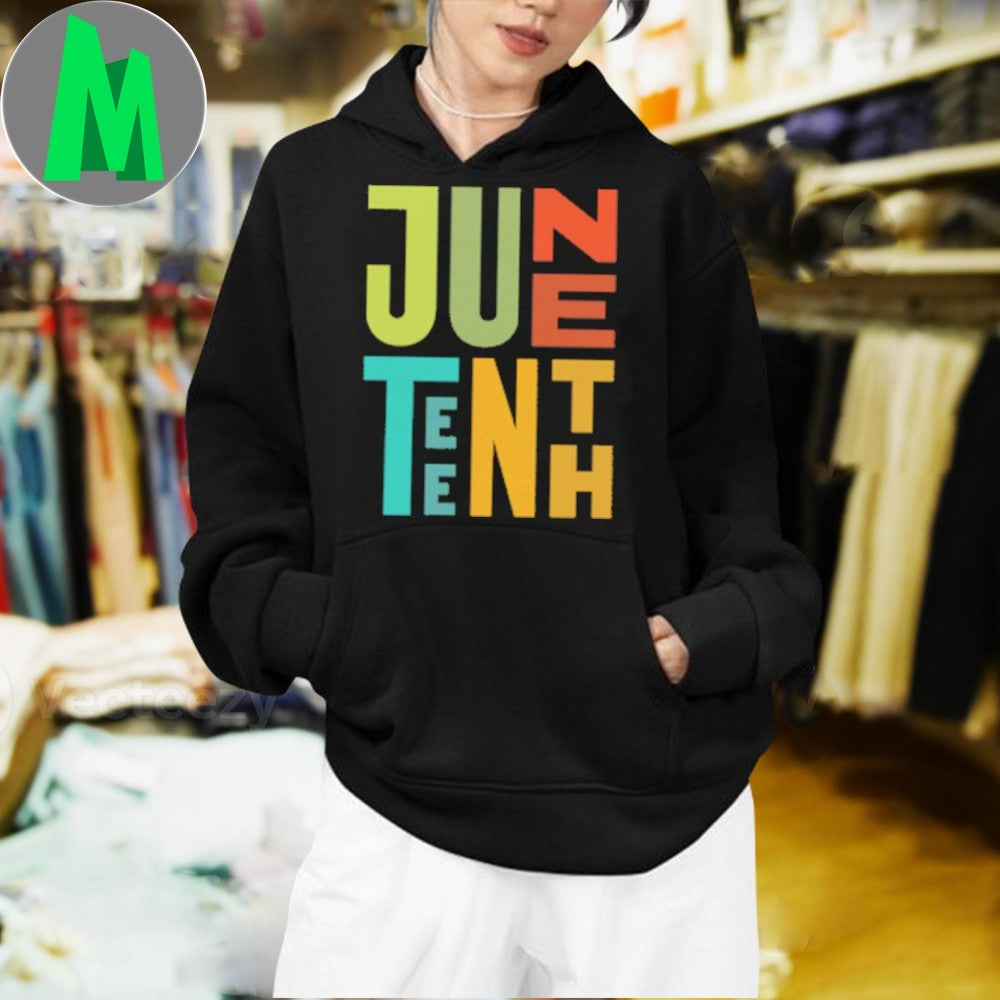 Design Juneteenth Block Letter Celebration T-Shirt