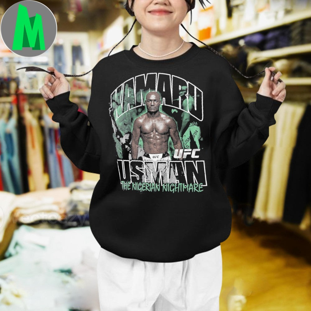 Design Kamaru Usman The Nigerian Nightmare UFC Fighter Graphic T-Shirt