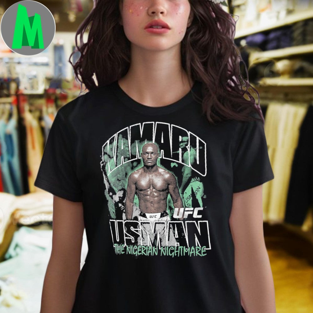 Design Kamaru Usman The Nigerian Nightmare UFC Fighter Graphic T-Shirt