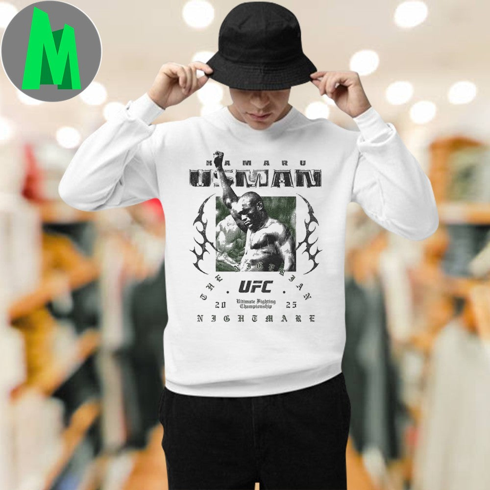 Design Kamaru Usman UFC Ultimate Fighting Championship Nightmare 2025 Graphic T-Shirt
