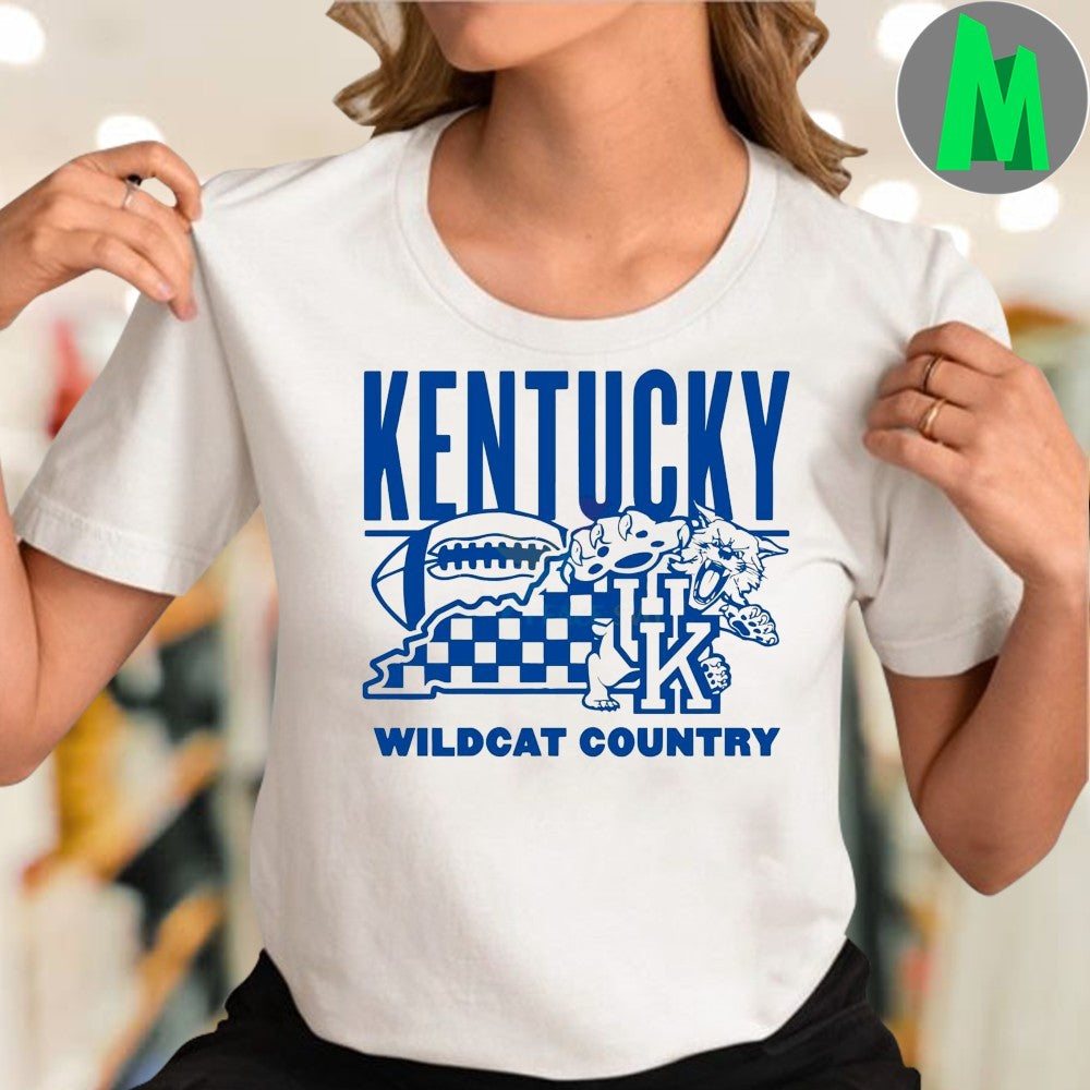 Design Kentucky Wildcat Country College Football Logo Mascot Shirt