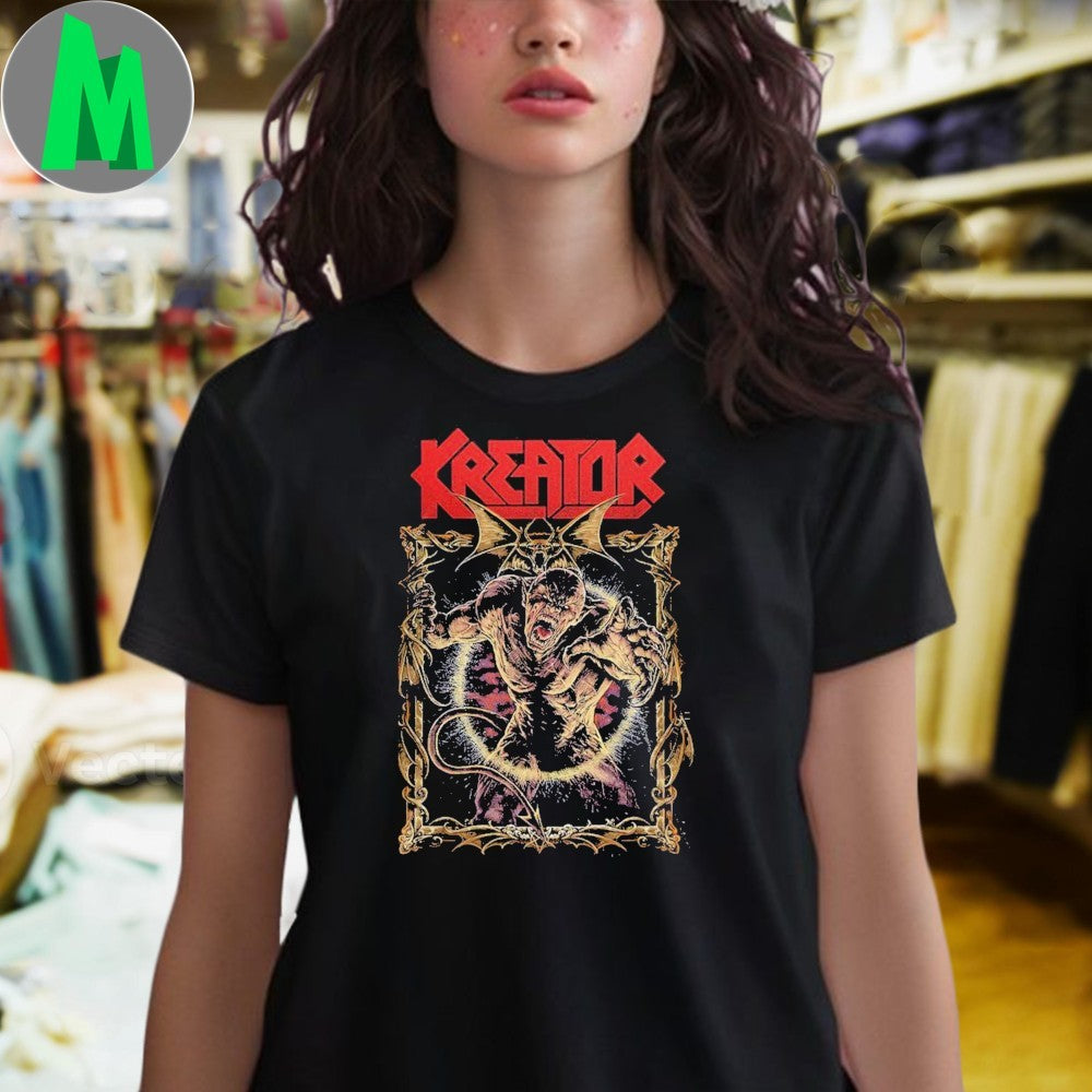 Design Kreator Violent Revolution Metal Band Monster Graphic T-Shirt
