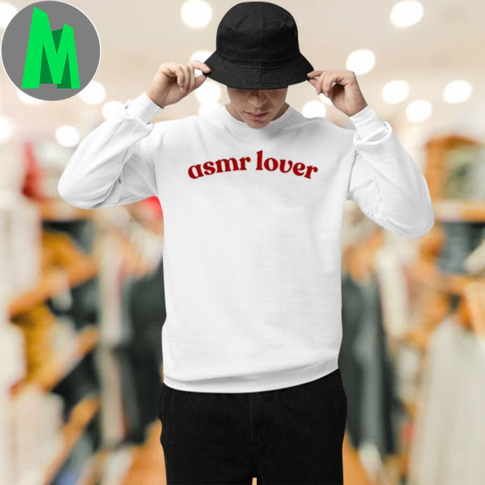Design Liz Laughluvasmr ASMR Lover White Red Sweatshirt