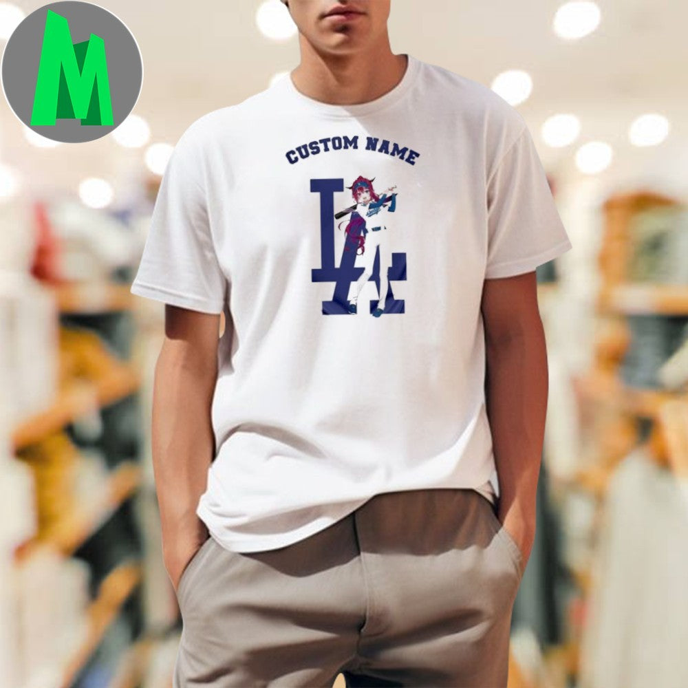 Design Los Angeles Dodgers IRyS Hololive Anime Baseball Shirt