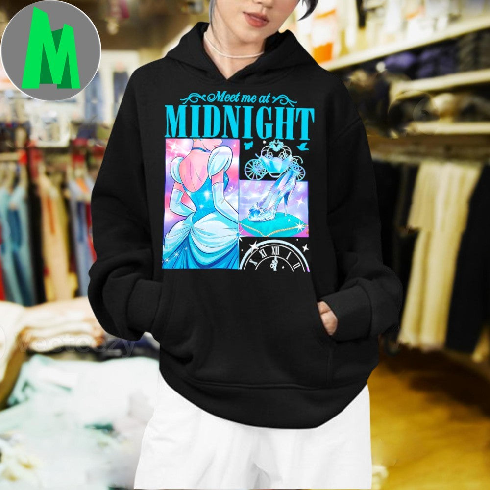 Design Meet Me At Midnight Cinderella Magic Kingdom Princess Glass Slipper Shirt
