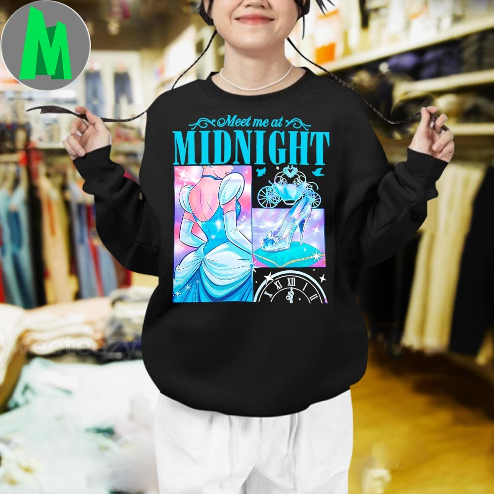 Design Meet Me At Midnight Cinderella Magic Kingdom Princess Glass Slipper Shirt