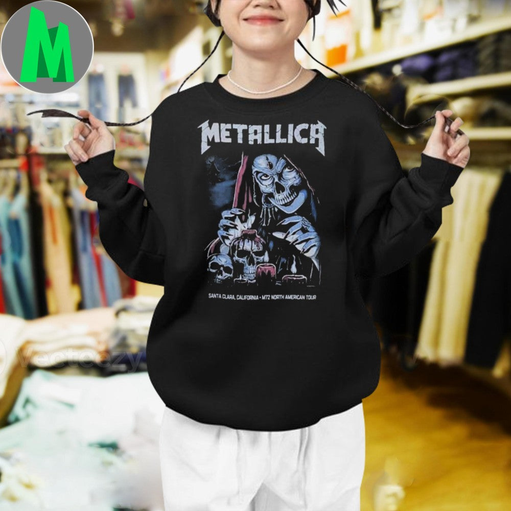 Design Metallica M72 Santa Clara Night 2 Poster Event Artwork By Brandon Heart June 22 2025 North American Tour At Levi’s Stadium No Repeat Weekend Shirt