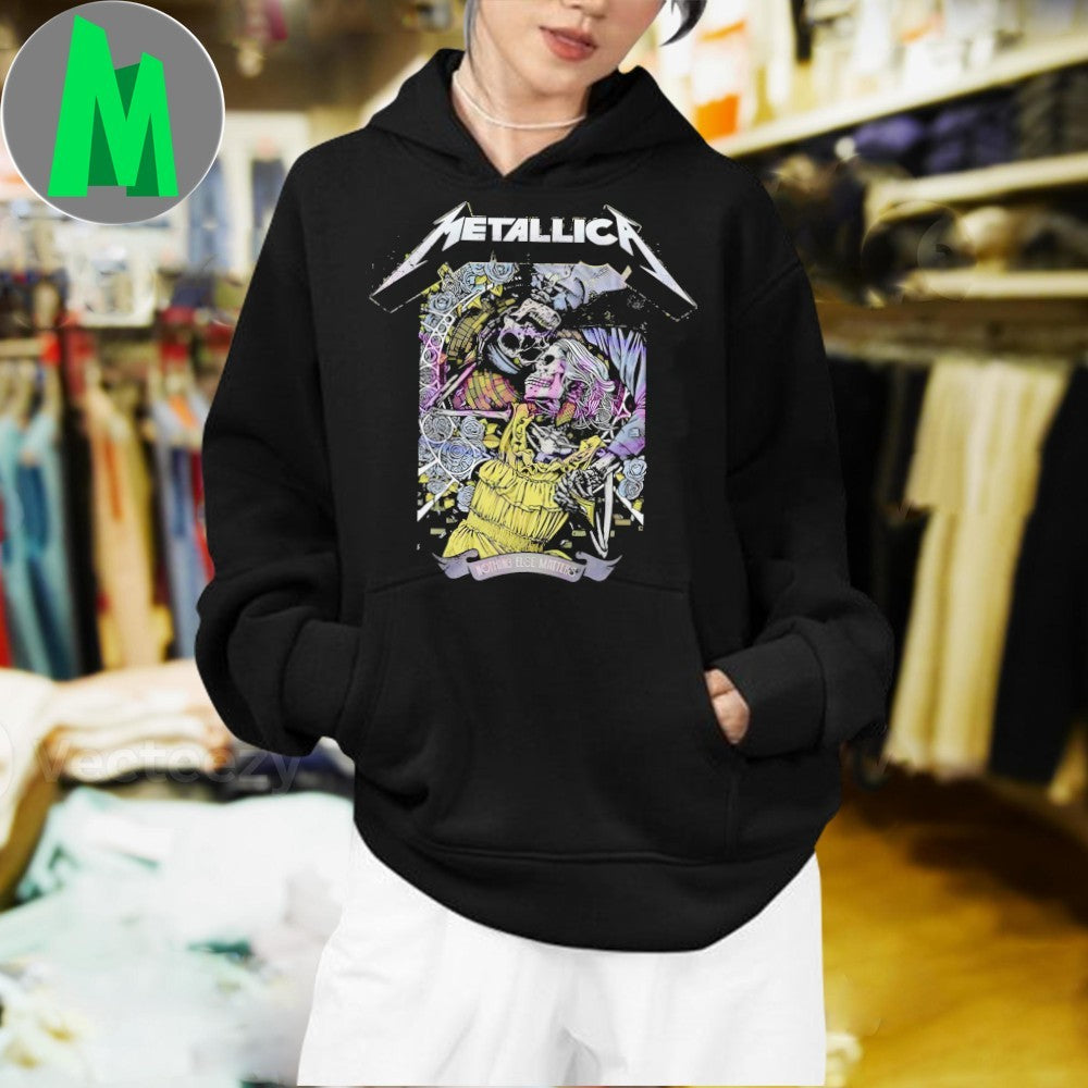 Design Metallica Nothing Else Matters Skeleton Couple Poster Art Shirt