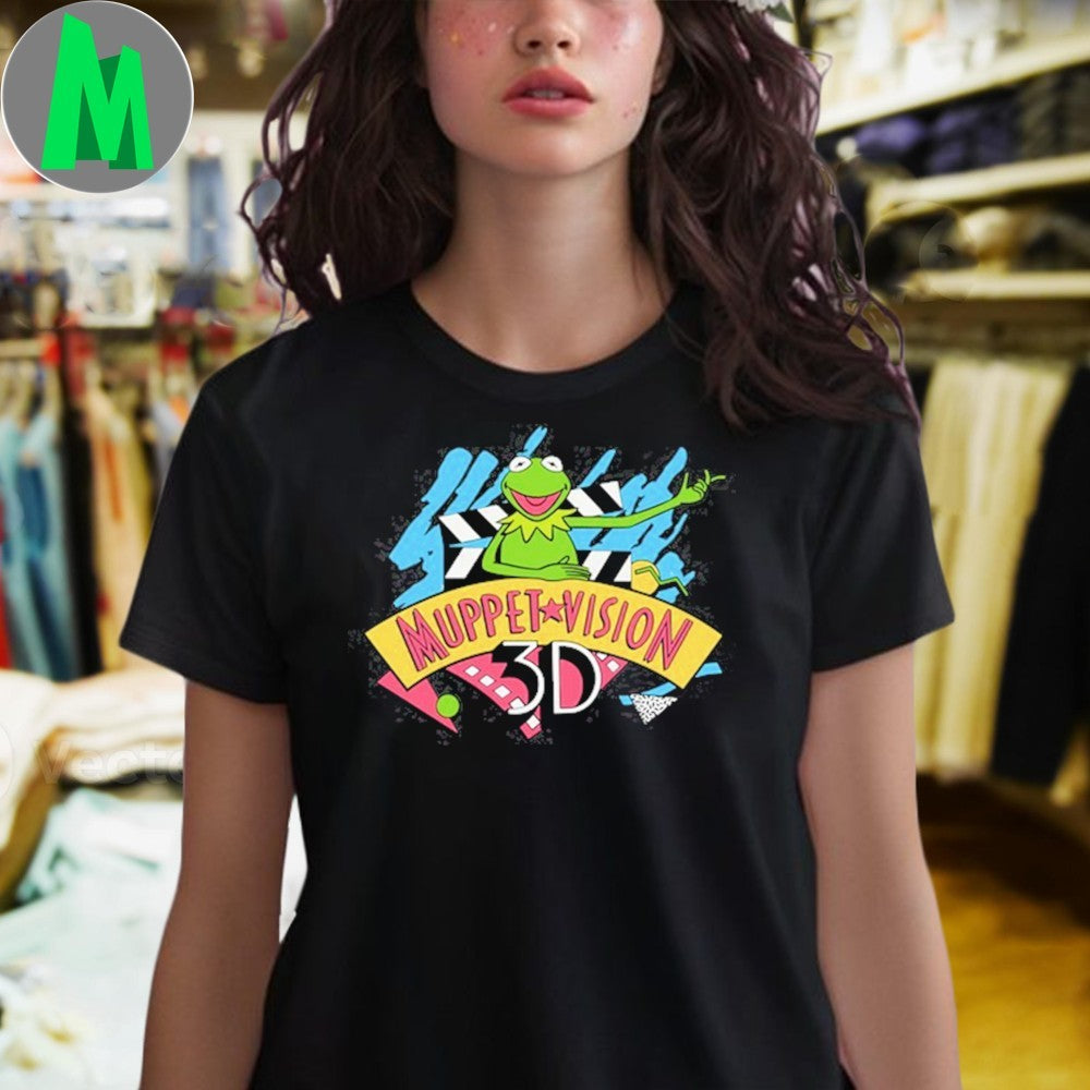 Design Muppet Vision 3D Kermit the Frog Retro 90s Graphic T-Shirt