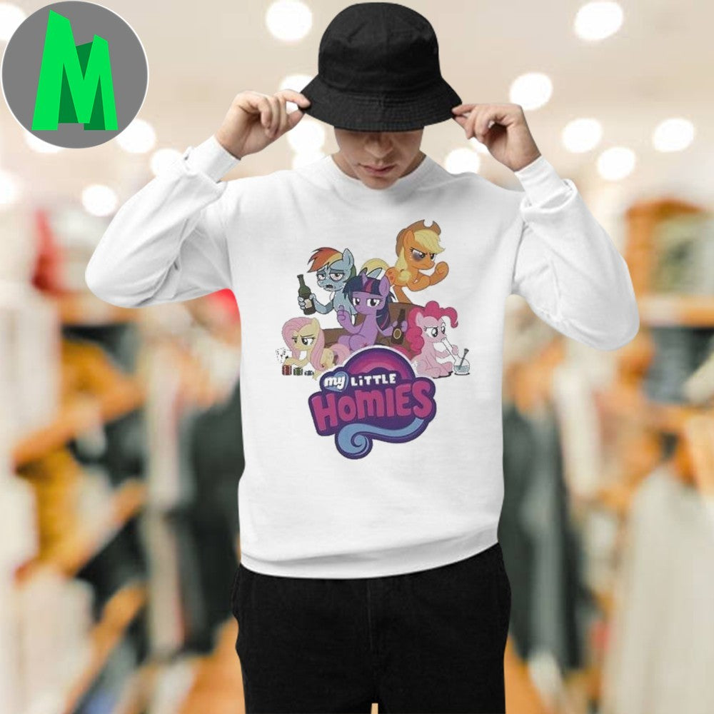 Design My Little Homies Edgy Cartoon Pony Graphic T-Shirt