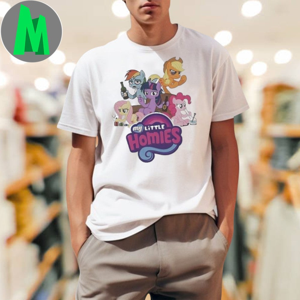 Design My Little Homies Edgy Cartoon Pony Graphic T-Shirt